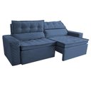 Ver imagem 7 de Sofá Retrátil e Reclinável 2,30m Cama Inbox Belém Tecido Velusoft Azul