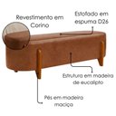 Ver imagem 4 de Puff Recamier Organico Imperial 140 cm Corino Avelã Camel Impo