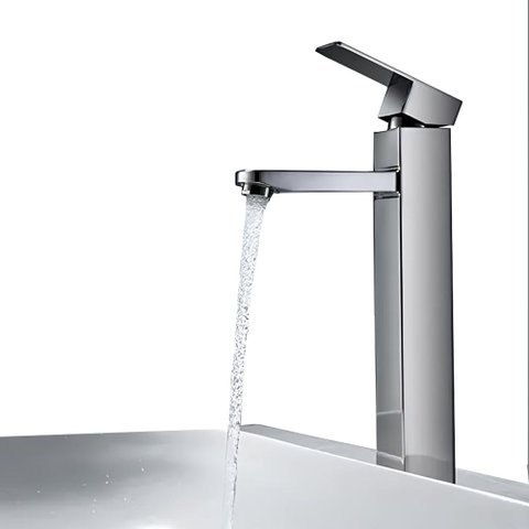 Torneira Banheiro Bica Alta Monocomando para Cuba de Sobrepor