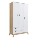 Ver imagem 1 de Guarda Roupa Infantil 108cm 3 Portas 2 Gavetas Favo de Mel 006 Itapuã/Branco - Completa Móveis COMPL