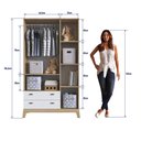 Ver imagem 4 de Guarda Roupa Infantil 108cm 3 Portas 2 Gavetas Favo de Mel 006 Itapuã/Branco - Completa Móveis COMPL