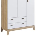 Ver imagem 3 de Guarda Roupa Infantil 108cm 3 Portas 2 Gavetas Favo de Mel 006 Itapuã/Branco - Completa Móveis COMPL