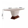 Conjunto Sala de Jantar Mesa Tampo MDF/Vidro e 6 Cadeiras Esmeralda Leifer - 3