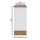 Ver imagem 3 de Balcão Madesa Stella 35 cm 1 Porta Rustic/Branco