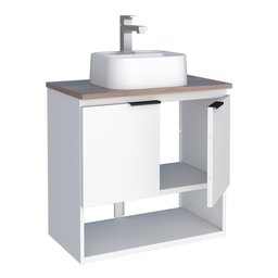 Gabinete para Banheiro Suspenso em Aço Pequi Branco - Cozimax - 4