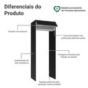 Ver imagem 3 de Porta-geladeira 83 Cm 1 Porta Basculante Preto/branco/preto Glamy Madesa