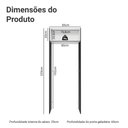 Ver imagem 2 de Porta-geladeira 83 Cm 1 Porta Basculante Preto/branco/preto Glamy Madesa