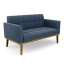 Ver imagem 7 de Conjunto 2 Poltronas e 1 Namoradeira Decorativa Karen Pés Fixo em Madeira Castanho Suede Azul Marinh