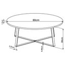 Ver imagem 3 de Mesa de Centro Redonda 80cm - Hanover