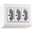 Ver imagem 4 de Caixa de Sobrepor com 3 Tomadas 2p+t 10 a 250 V Tramontina Lizflex Branca Tramontina