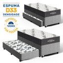 Ver imagem 2 de Cama Box com Colchão de Espuma D33 Ortobom Airtech 100 + Auxiliar de Espuma Unique Solteiro 88cm