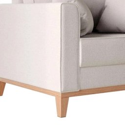 Poltrona Beny Pés e Base em Madeira Linho Cru Rr Decor - 3