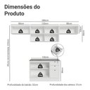 Ver imagem 3 de Armário de Cozinha Completa 280 Cm Vik Madesa 01 Branco