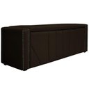 Ver imagem 1 de Calçadeira Baú Queen 160 Cm Para Cama Box Corano Marrom