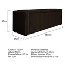 Ver imagem 5 de Calçadeira Baú Queen 160 Cm Para Cama Box Corano Marrom