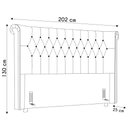 Ver imagem 4 de Cabeceira Cama Box Casal Queen 160cm Dust P02 Linho Cinza Claro - Mpozenato
