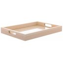Ver imagem 2 de Bandeja Retangular de Mdf C/ Fundo Trelica 31,5cm X 4cm X 21,5cm