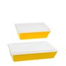 Kit Travessas Stillo com Tampa 2 Peças Amarelo em Polipropileno Linha Tropical Vem - 1