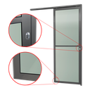 Ver imagem 3 de Porta de Correr Suspensa Vidrao Dir L.25 Cinza 210x80 Brimak