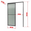 Ver imagem 4 de Porta de Correr Suspensa Vidrao Dir L.25 Cinza 210x80 Brimak