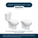 Ver imagem 4 de Assento Sanitario Almofadado Targa Branco para Vaso Deca