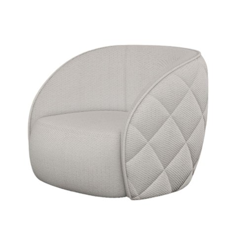 Poltrona Decorativa Luxo Euphoria 1,10 em Bouclé Branco