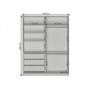 Ver imagem 4 de Guarda-Roupa Solteiro com Espelho 2 Portas 3 Gavetas