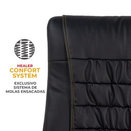 Cadeira Presidente com Mola Ensacada Maxwell Healer Preta - 9