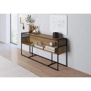 Balcão Aparador York 160cm Estilo Industrial 27900 Artesano - Hanover/preto