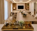 Ver imagem 1 de Bandeja Dourada Espelhada Sala Aparador Luxo Decoração 40x25