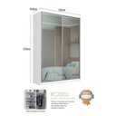 Ver imagem 3 de Guarda-Roupa Solteiro 2 Portas de Correr 2 com Espelho 3 Gavetas Aura Branco