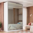 Ver imagem 1 de Guarda-roupa 2 Portas de Correr 2 com Espelho 3 Gavetas Aura