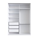 Ver imagem 6 de Guarda-roupa 2 Portas de Correr 2 com Espelho 3 Gavetas Aura