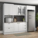 Ver imagem 2 de Cozinha Completa Americana 4 Peças com Lateral Branco - Móveis Henn
