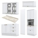 Ver imagem 3 de Cozinha Completa Americana 4 Peças com Lateral Branco - Móveis Henn