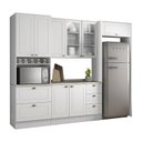 Ver imagem 1 de Cozinha Completa Americana 4 Peças com Lateral Branco - Móveis Henn