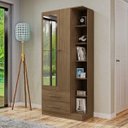 Ver imagem 1 de Guarda Roupa Solteiro 1 Espelho 2 Portas 2 Gavetas e Prateleiras Moju