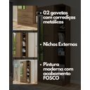Ver imagem 6 de Guarda Roupa Solteiro 1 Espelho 2 Portas 2 Gavetas e Prateleiras Moju
