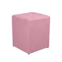 Ver imagem 2 de Kit 2 Puff Quadrado Decorativo Suede Casa da Poltrona Rosa