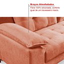 Ver imagem 6 de Sofá Ibiza Fixo 2 Lugares 1,57m Luxo Aveludado Goiaba Sala de Estar