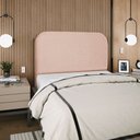 Ver imagem 3 de Cabeceira Estofada Cama Box Casal Alana 140cm Linho:rosê