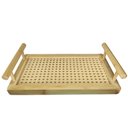 Ver imagem 1 de Bandeja de Bambu e Palhinha com Alça 35cm X 20cm X 7,5cm - Mimo Style