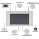Ver imagem 4 de Painel para TV 75 Polegadas com LED 236cm Novare C04 Off White Matte - Lyam Decor