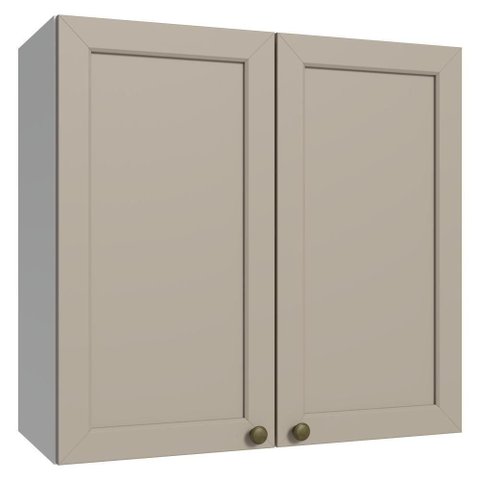 Armário Aéreo 70 cm 2 Portas Branco-Crema Vik Madesa Branco-Crema