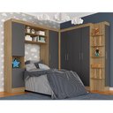 Ver imagem 1 de Guarda Roupa Modulado Solteiro Andrea Boreal/grafit - Móveis Arapongas Boreal/grafite