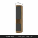 Ver imagem 3 de Guarda Roupa Modulado Solteiro Andrea Boreal/grafit - Móveis Arapongas Boreal/grafite