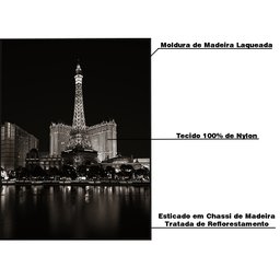 Quadro Decorativo 50x70 cm Las Vegas 038 com Moldura Laqueada Preto - Gran Belo - 3 Quadro Decorativo 50x70 cm Las Vegas 038 com Moldura Laqueada Preto - Gran Belo - 3
