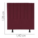 Ver imagem 3 de Cabeceira Estofada Carla 140CM Casal Suede Bordo - D A DECOR