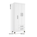 Ver imagem 4 de Guarda Roupa Solteiro 3 Portas Modena Incorplac
