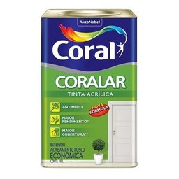 Tinta Coral Coralar Econômica Antimofo Acrílica Fosca 18 Litros Cores:branco Neve - 1